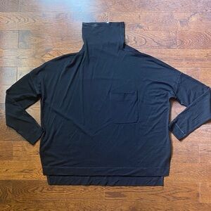 Kit and Ace Women’s XS Black Merino Wool Blend Turtleneck Long Sleeve Top